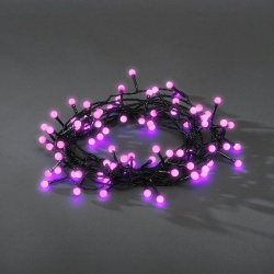 vianočná reťaz guličky 80x LED fialové