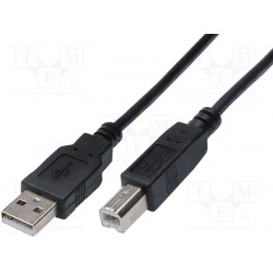 kábel USB2.0 A KON- USB B kon. vidlica 1m