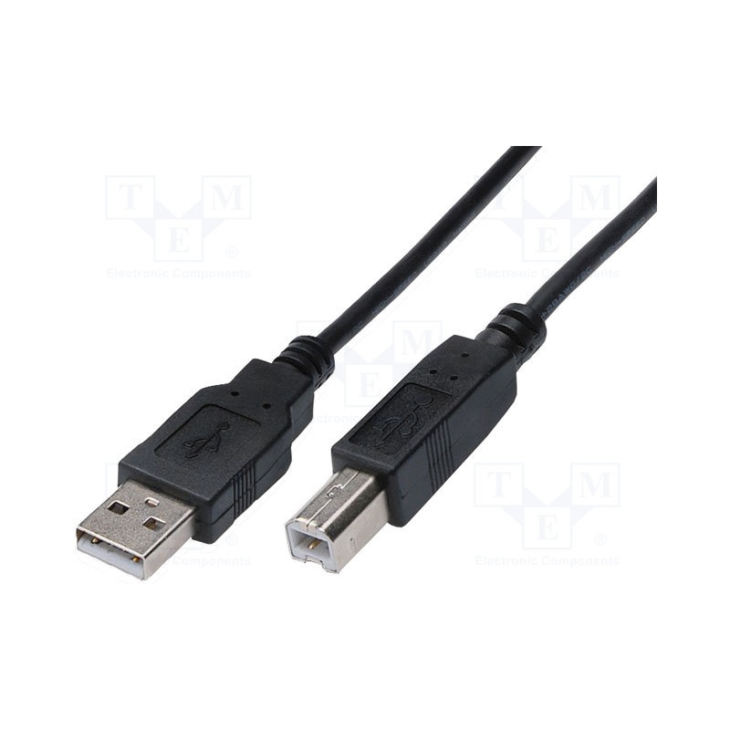 kábel USB2.0 A KON- USB B kon. vidlica 1m