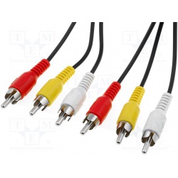 kábel 3RCA-3RCA 3m CABLE-521/3