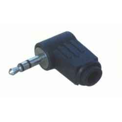 konektor jack 3,5mm stereo uhlový plastový