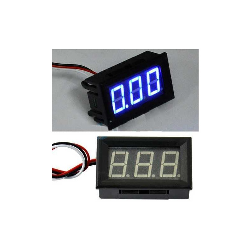 merací prístroj voltmeter panelový LED modrý ,2,5-30V