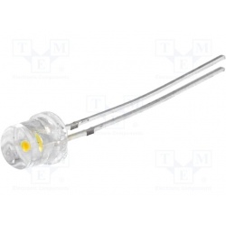 led 5mm biela teplá 6000-8000mcd 20°