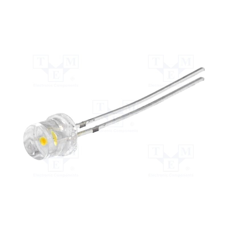 led 5mm biela teplá 6000-8000mcd 20°