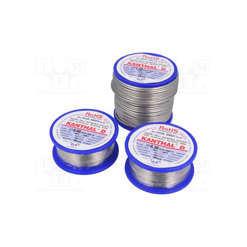 odporový drôt KANTHAL-D-0.50/100, 6,88 ohm/m