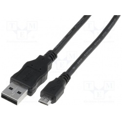 kábel USB2.0 A KON- MICRO USB 1m biely