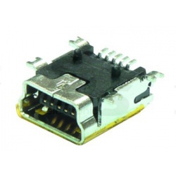 konektor USB/BUM5/ THT mini USB 5-pólov