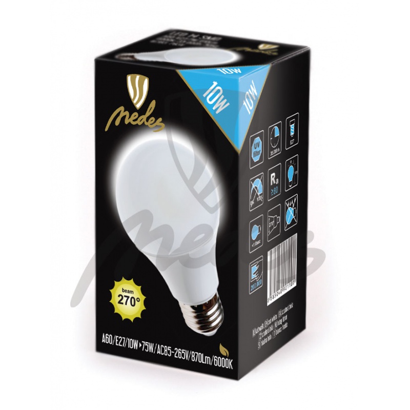 žiarovka LED 10W/A60/E27/300 st./5730/6000K