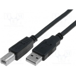 kábel USB 2.0 A-KON.- usb mini B/M 2m