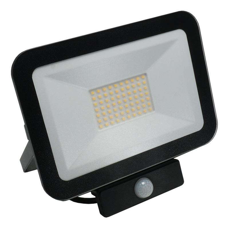 reflektor LED 50W+PIR IP65/4000K/BK