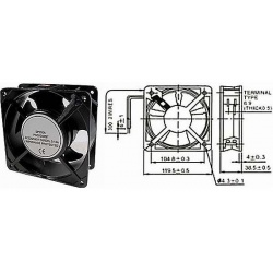 ventilátor 120x38 230V/0,14A, 2700ot./min