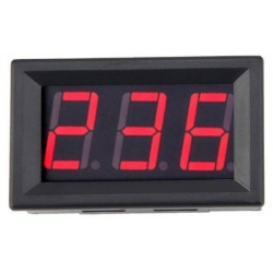 merací prístroj voltmeter panelový LED červený, 70-500VAC,2 výv.