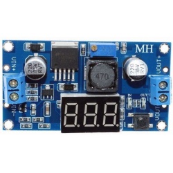 ARDUINO napájací modul, step-down menič 2A s LM2596+displej