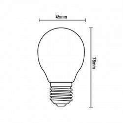 žiarovka LED Filament 4W G45/E14/3000k