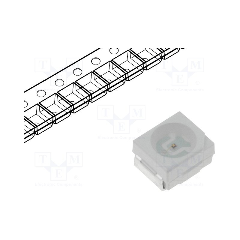 led KA-3528SURS, SMD, červená, 400mcd 3,5x2,8x1,9mmm