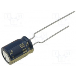 kondenzátor elektrolytický 68uF/50V 105C