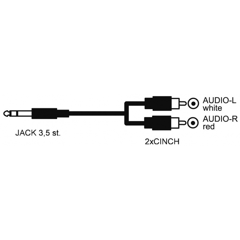 kábel JACK3,5ST-2RCA 5m S 30625