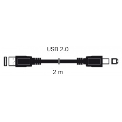 kábel  USB 2,0 A KON. - B KON. 2M S 3701