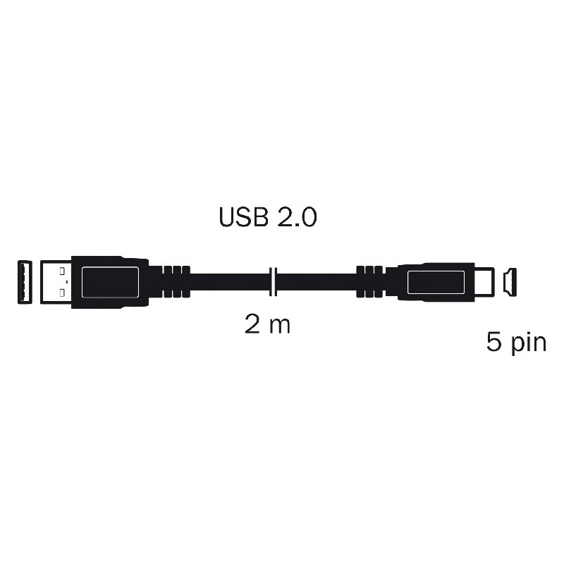 kábel USB 2,0 A KON. - MINI USB 1,8M S 3703