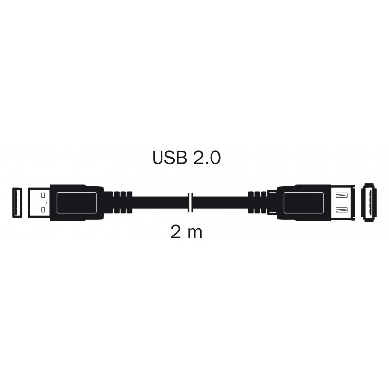 kábel USB 2.0 A KON.-A ZDIE.2M S3702