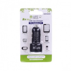 autoadaptér 2xUSB 2A DUAL M-LIFE, vyradené