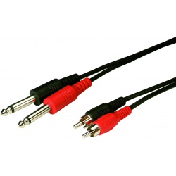 kábel 2xRCA (CINCH)-2x Jack 6,3mm , 1,5mMCA-154