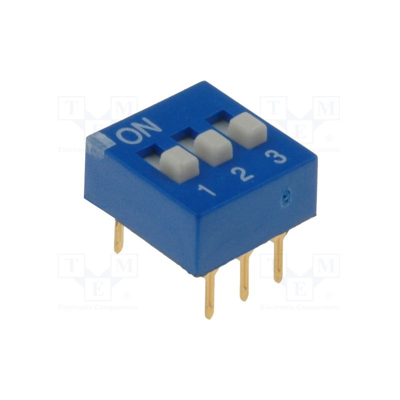 prepínač DIP-SWITCH, 3 sekcie, EDG103S