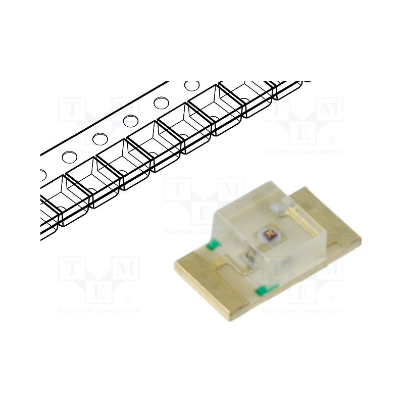 led SMD 1206 červená KPTR-3216SURCK