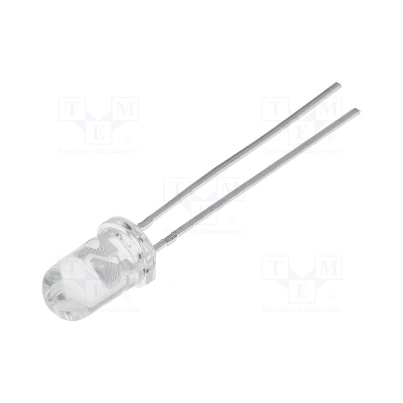 led 5mm vysokosvietivá biela 18000mcd, 2,8-4V/20mA