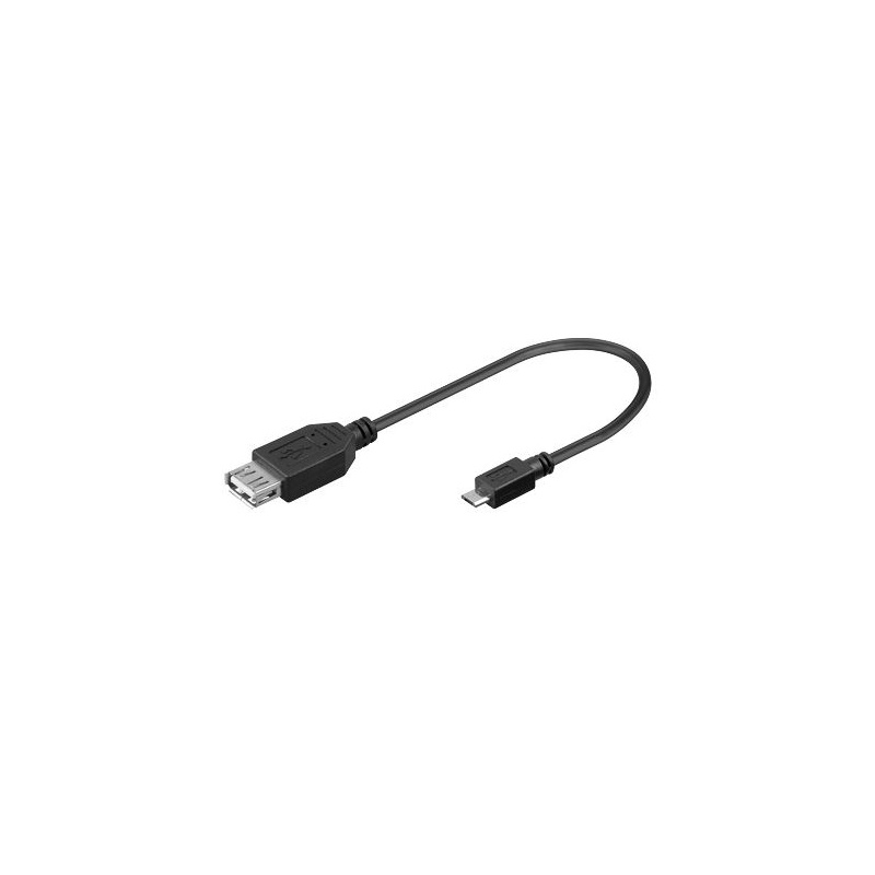 kábel USB2.0 A Zdierka - MICRO USB 0,2M OTG