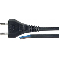 kábel flexo 2x0,5mm2 2m čierny