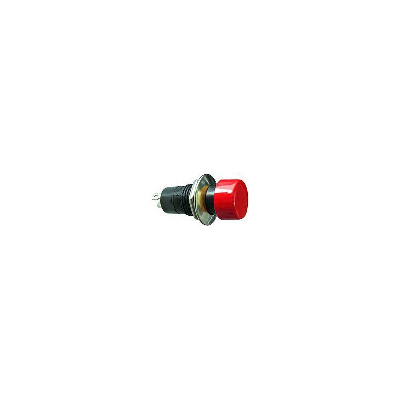 vypínač tlačidlový ON-OFF 1pólový 250V/1A červený