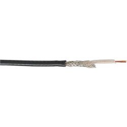 kábel koaxiálny 50Ohm RG174- U 2,8mm, čierny