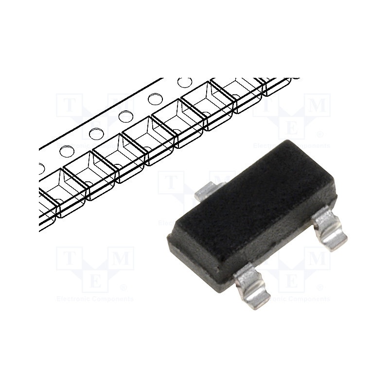 tranzistor BSS123 N-Mosfet, 100V,170mA, SOT23