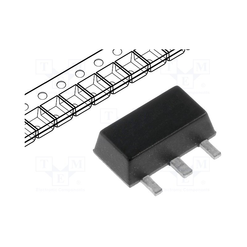 tranzistor BCX53-16 PNP 80V 1A 1,3W