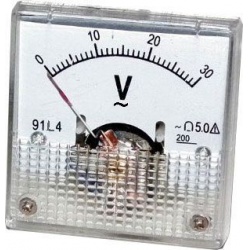 voltmeter panelový 91L4 30V striedavých 45x45mm