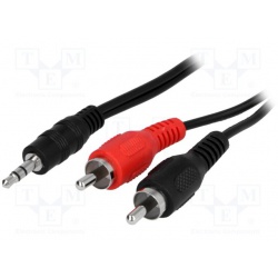 kábel JACK 3,5MM-2RCA 0,2m dopredaj