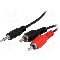 kábel JACK 3,5MM-2RCA 3m vyradené