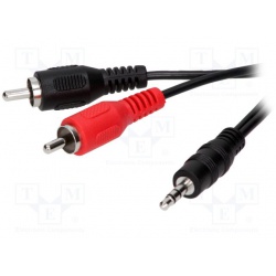 kábel JACK 3,5MM-2RCA 5m