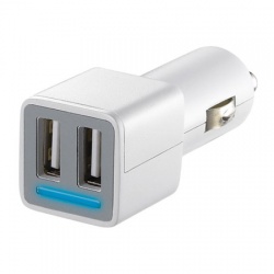 adaptér auto USB 12V/5V, 2x1A MW3361