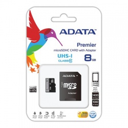 Karta SDHC 8GB Adata Class 10+ adaptér