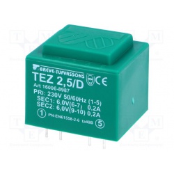 transformátor TEZ2.5/D/6-6V