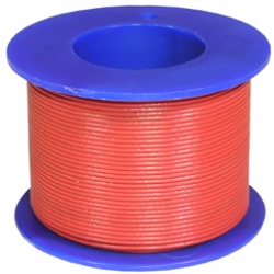 drôt CU 0,4mm PVC červený 25m