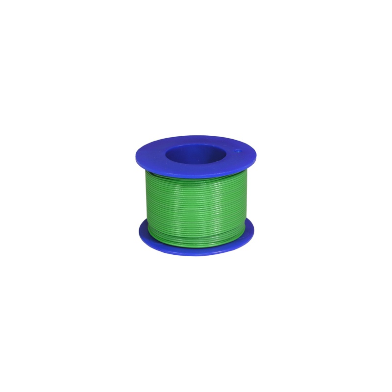 drôt CU 0,4mm PVC zelený 25m