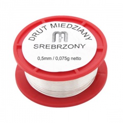 drôt CU postriebrený 0,5/75g