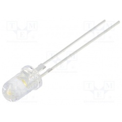 led 5mm biela teplá 40000mcd 15st.