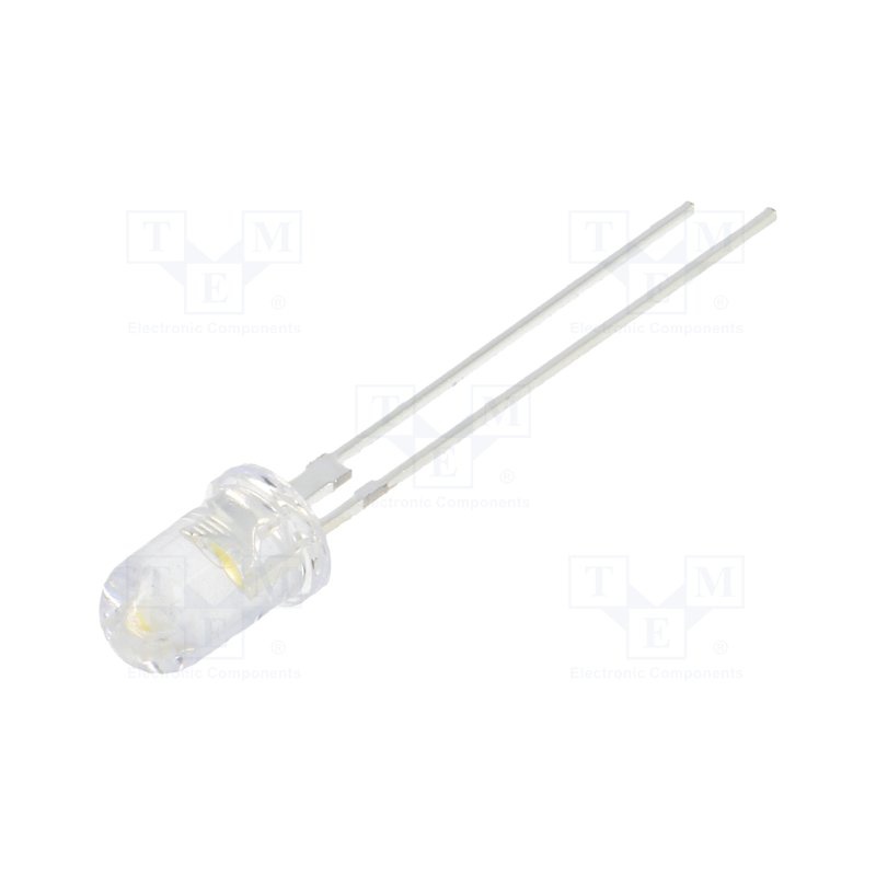 led 5mm biela teplá 40000mcd 15st.